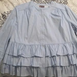 Chelsea 28 striped ruffled jacket XL